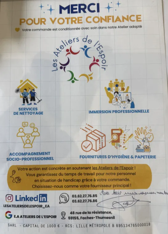 Ateliers de l'espoir.