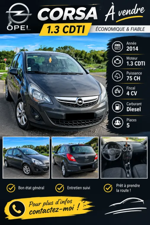 Opel corsa 1.3CDTI, Marquise, J.V.Meca.Auto